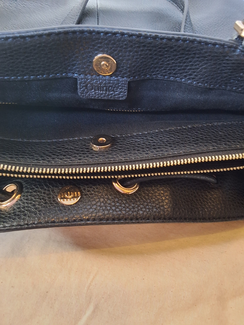Quince Black Leather Tote Bag with Detachable Strap - Picture 8 of 8